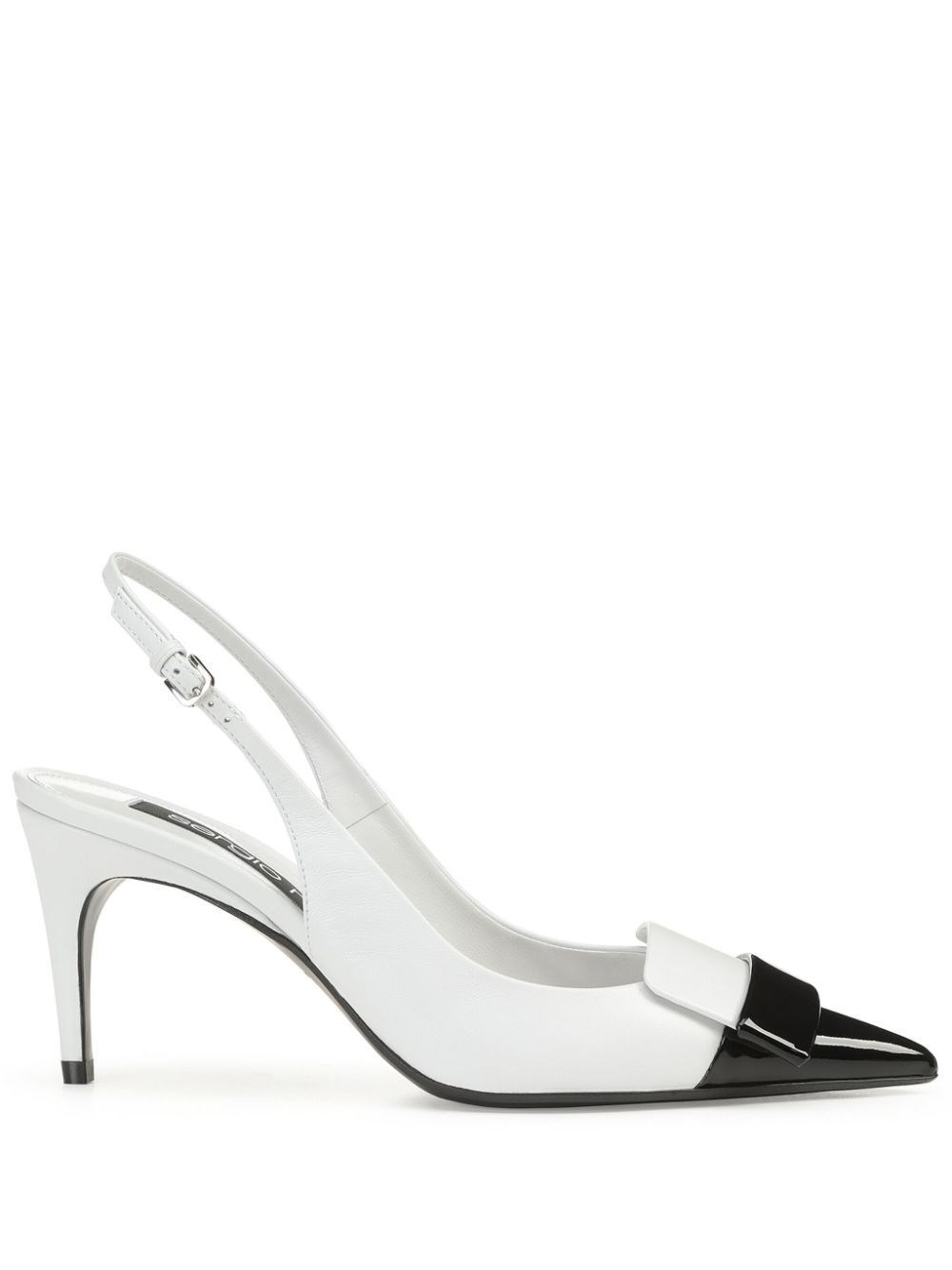PATENT LEATHER TOE SLINGBACK