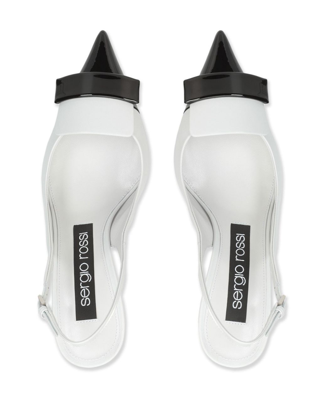 PATENT LEATHER TOE SLINGBACK