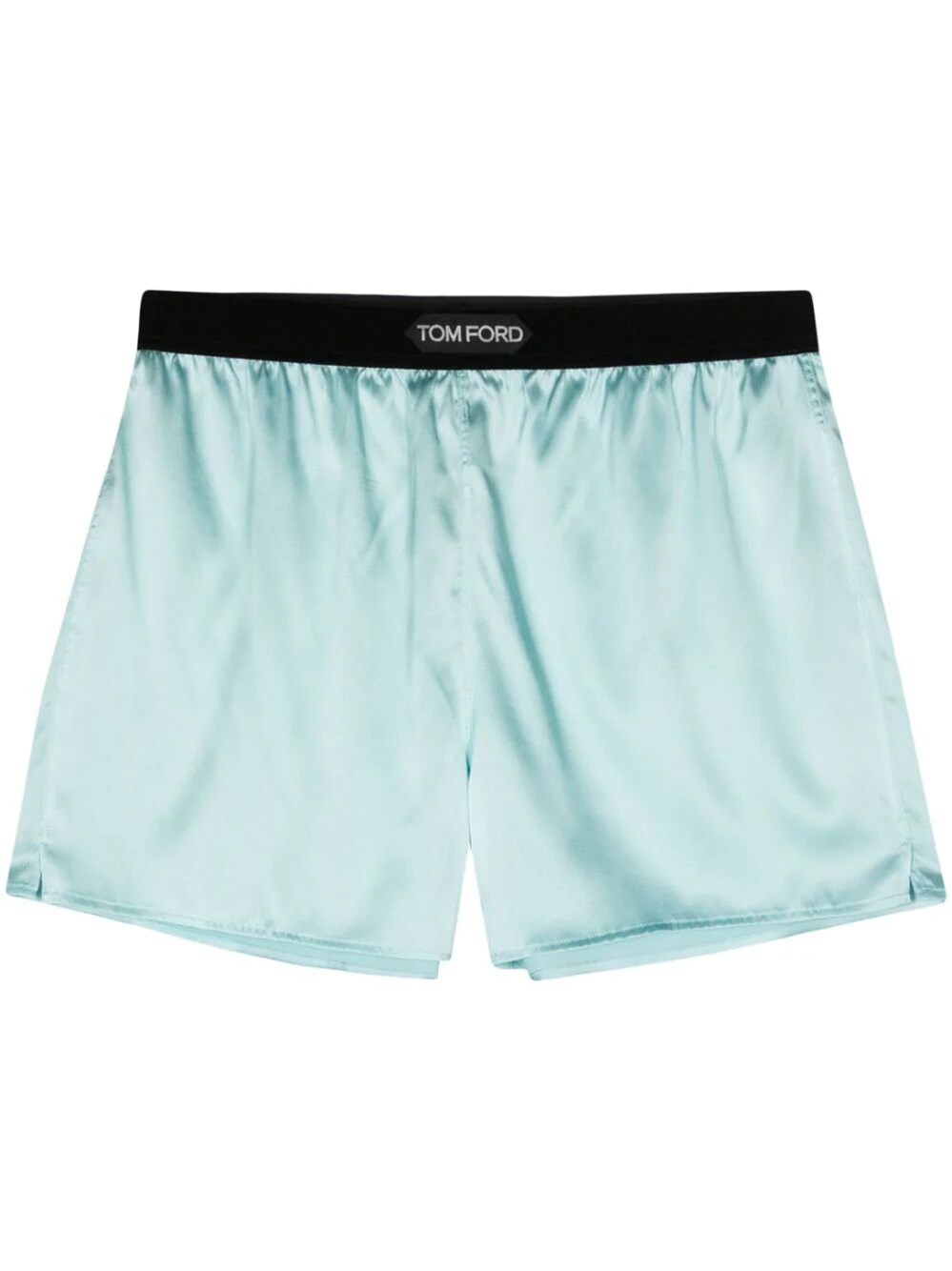 Shop Tom Ford Silk Boxer Shorts In Blue