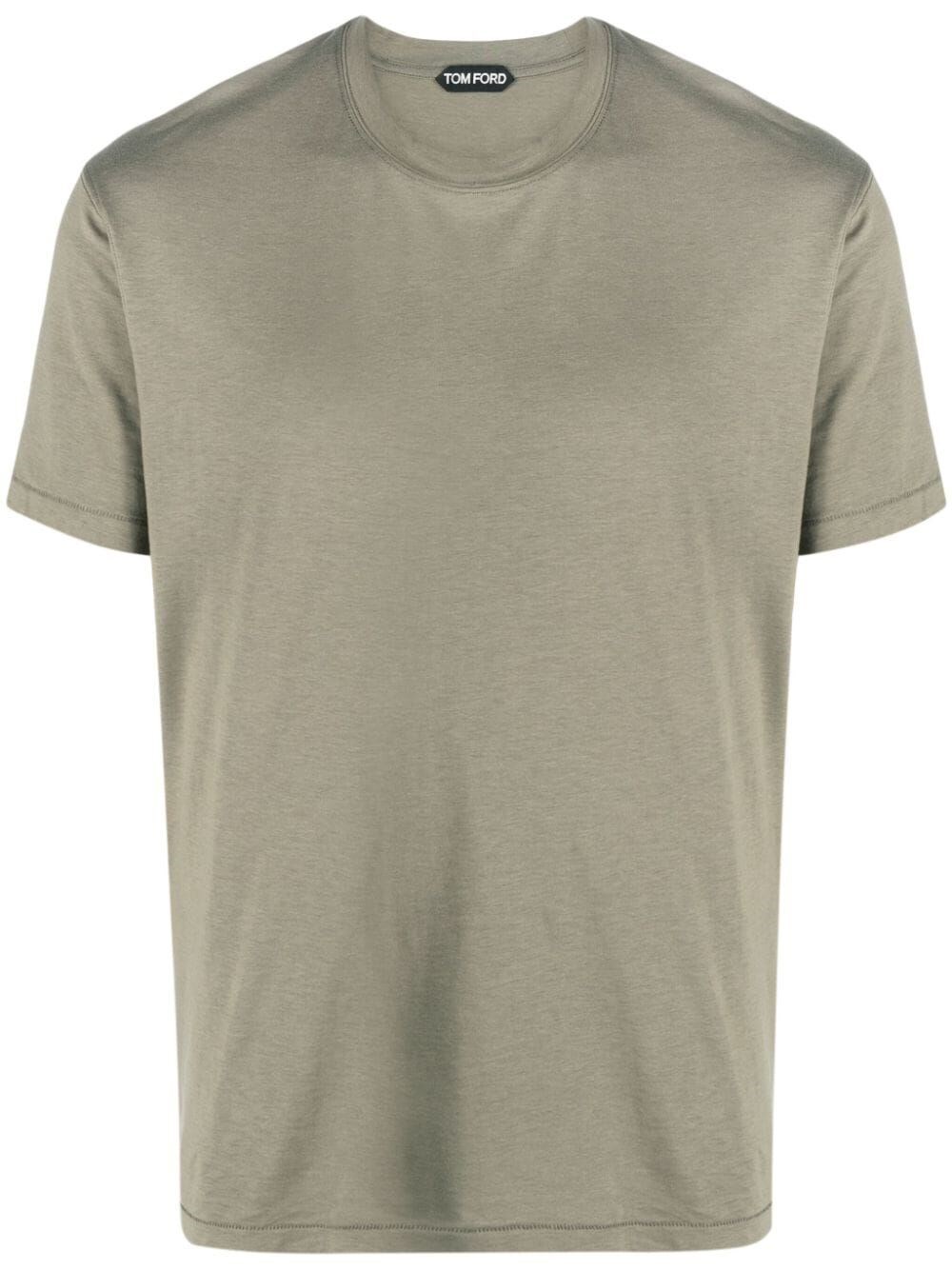 Shop Tom Ford Lyocell-cotton T-shirt In Green