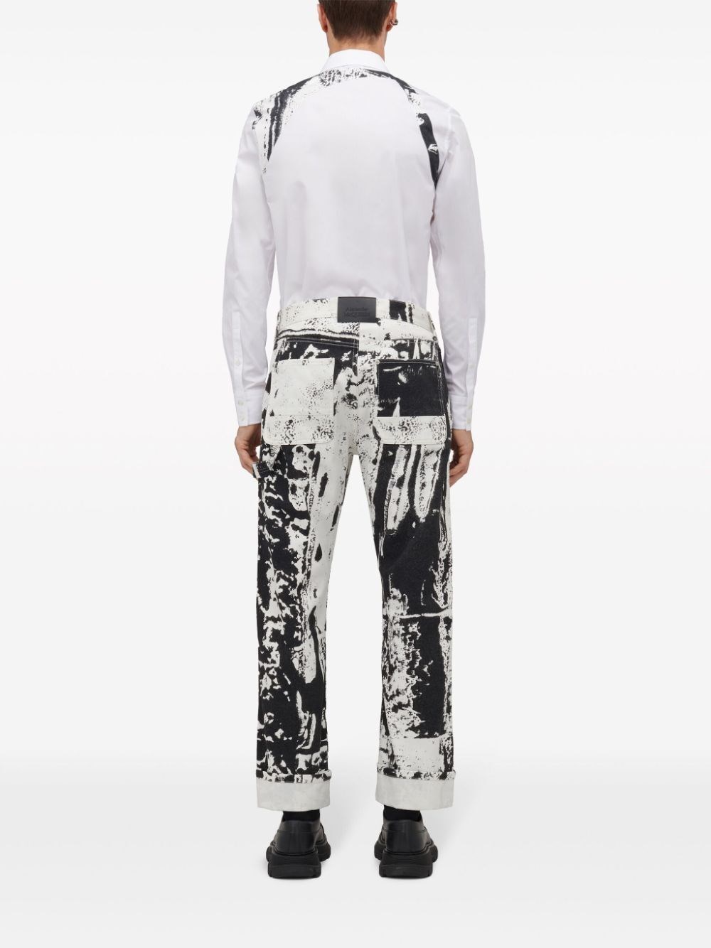 FOLD PRINT WORKWEAR JEANS