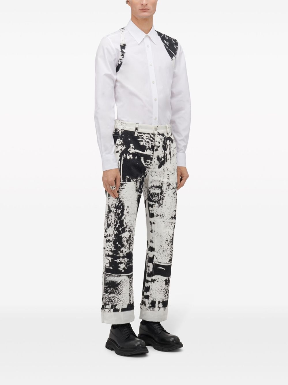 FOLD PRINT WORKWEAR JEANS