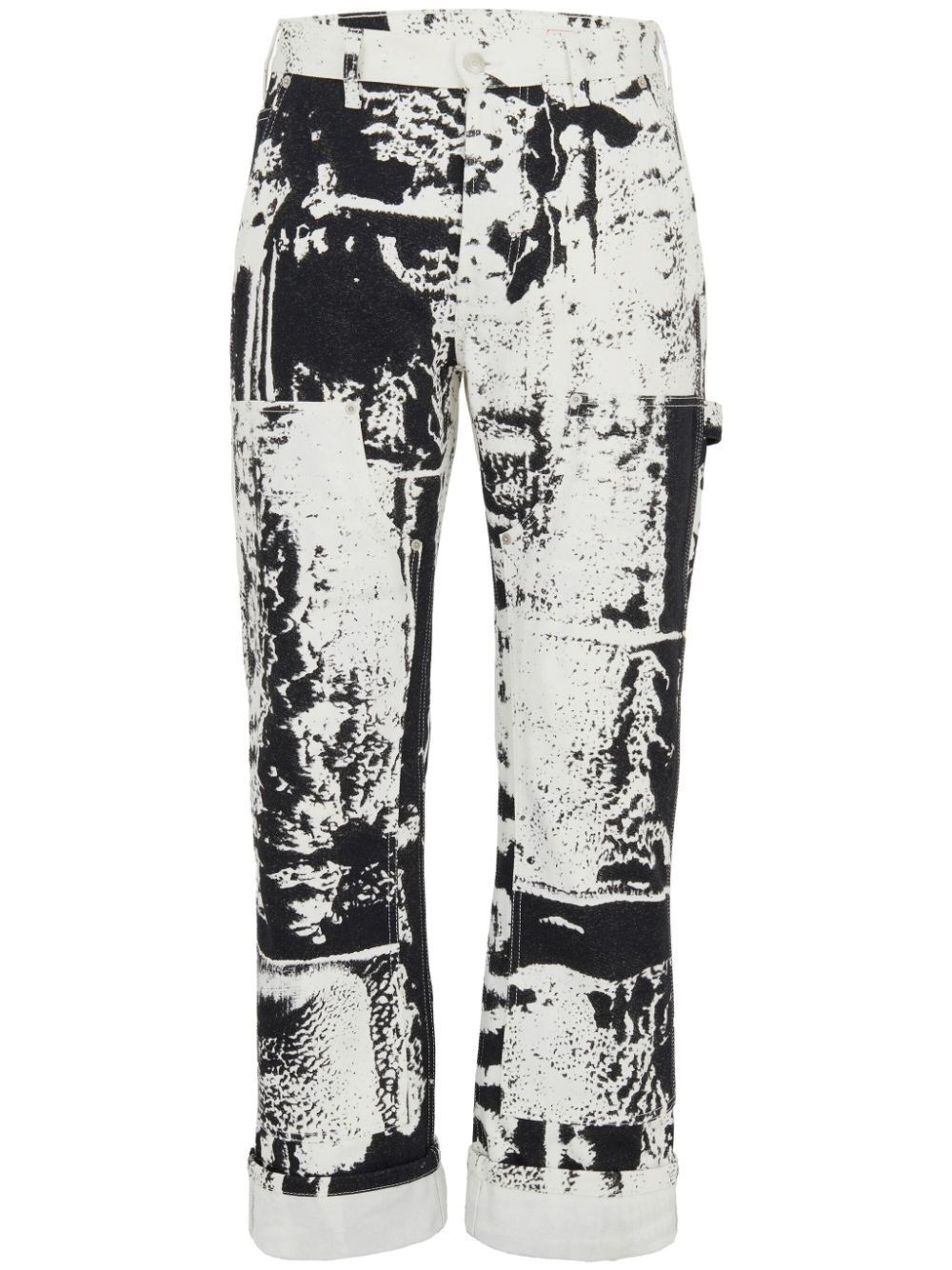 FOLD PRINT WORKWEAR JEANS