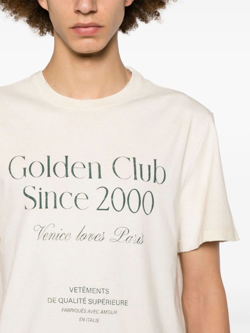 T-SHIRT WITH SLOGAN LETTERING