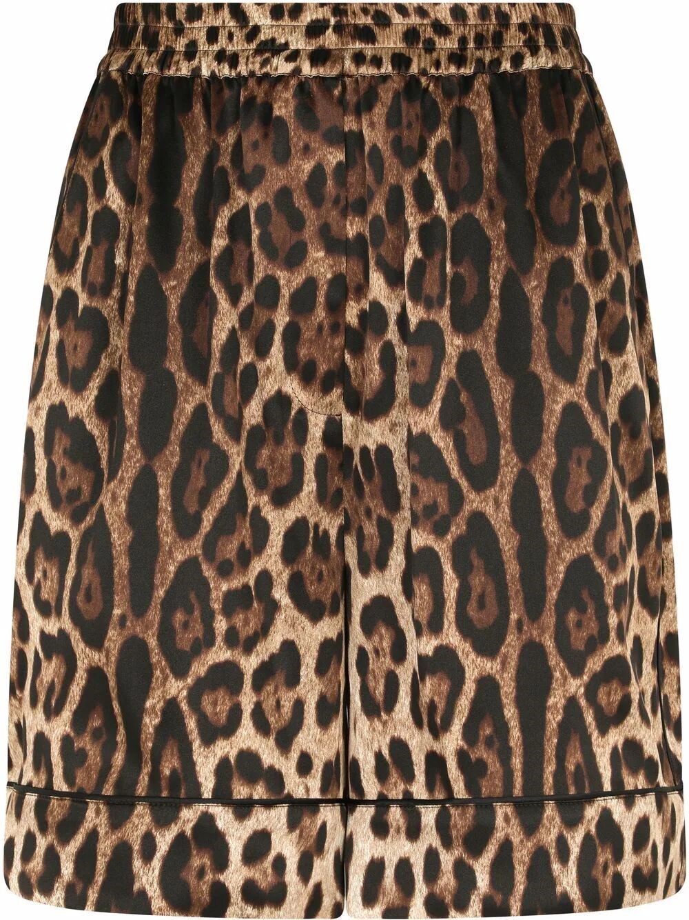 LEOPARD-PRINT SILK SHORTS
