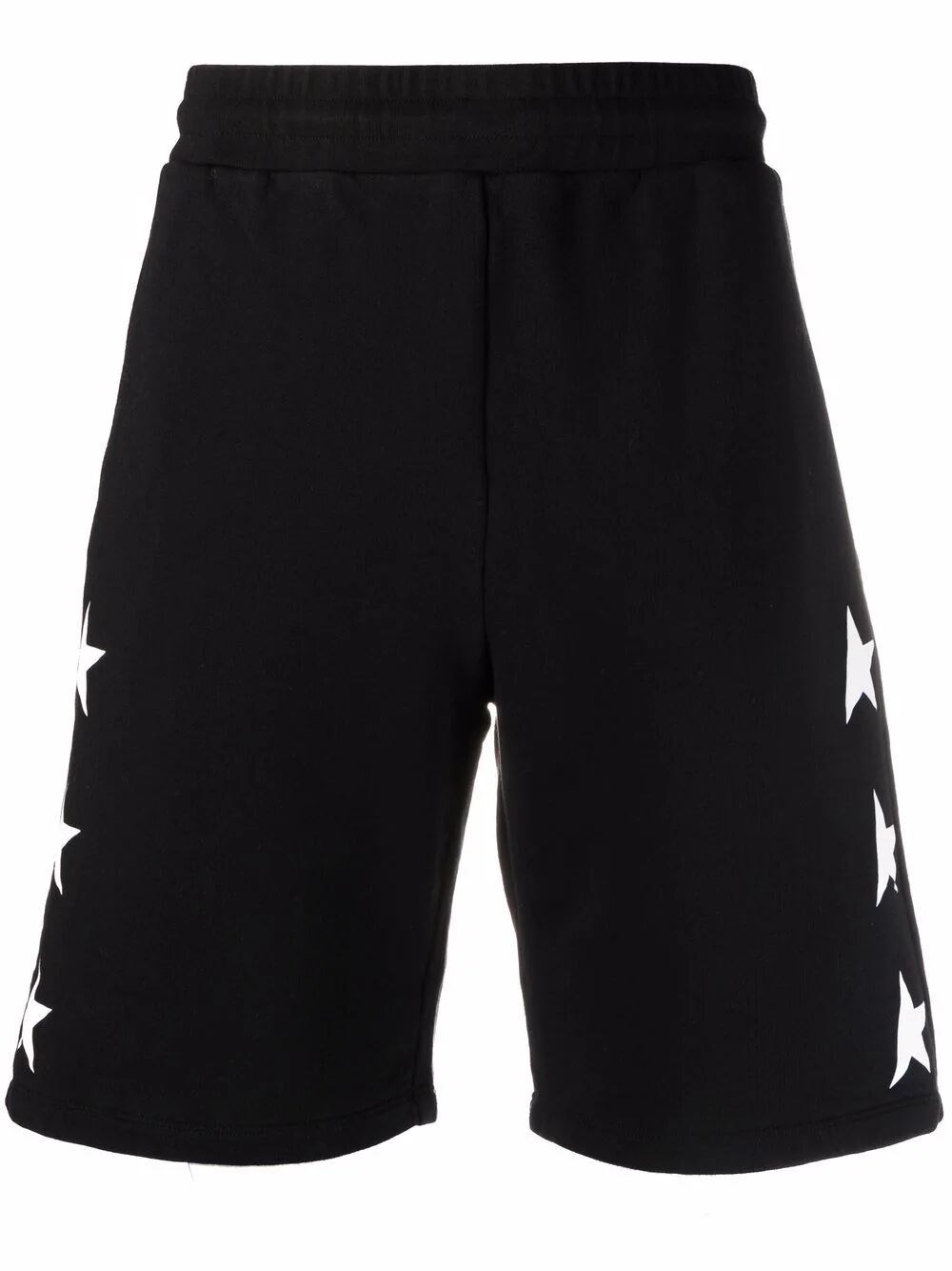 Shop Golden Goose Track Shorts With White Stars In Black