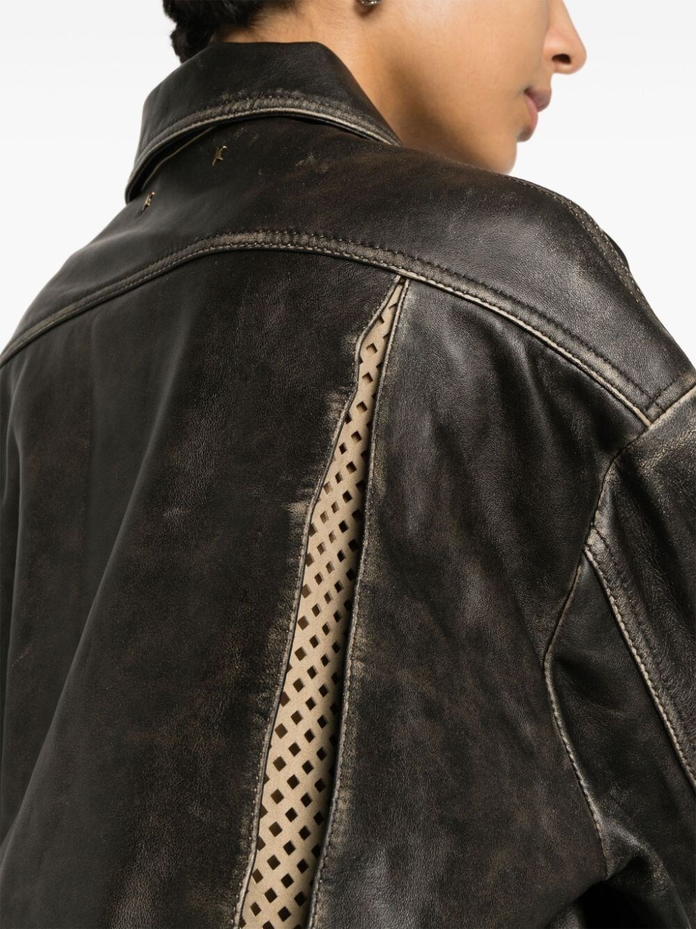 LEATHER JACKET WITH PATCH POCKETS