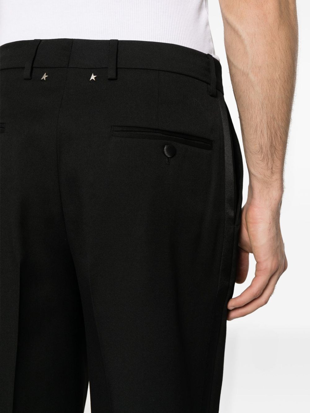 WOOL TUXEDO TROUSERS