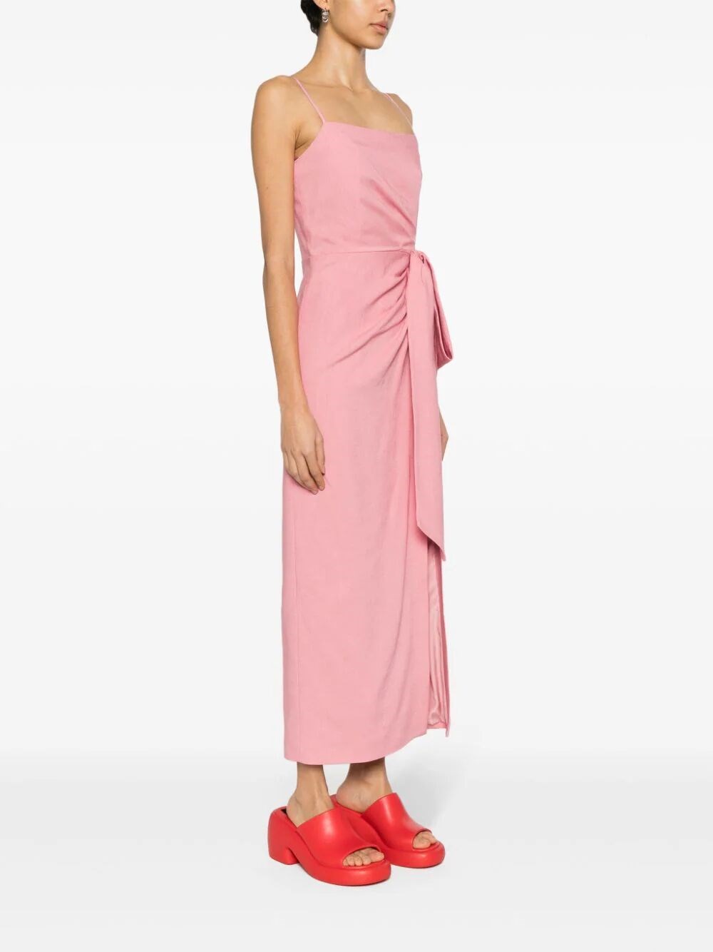 BOW-DETAIL LONG DRESS