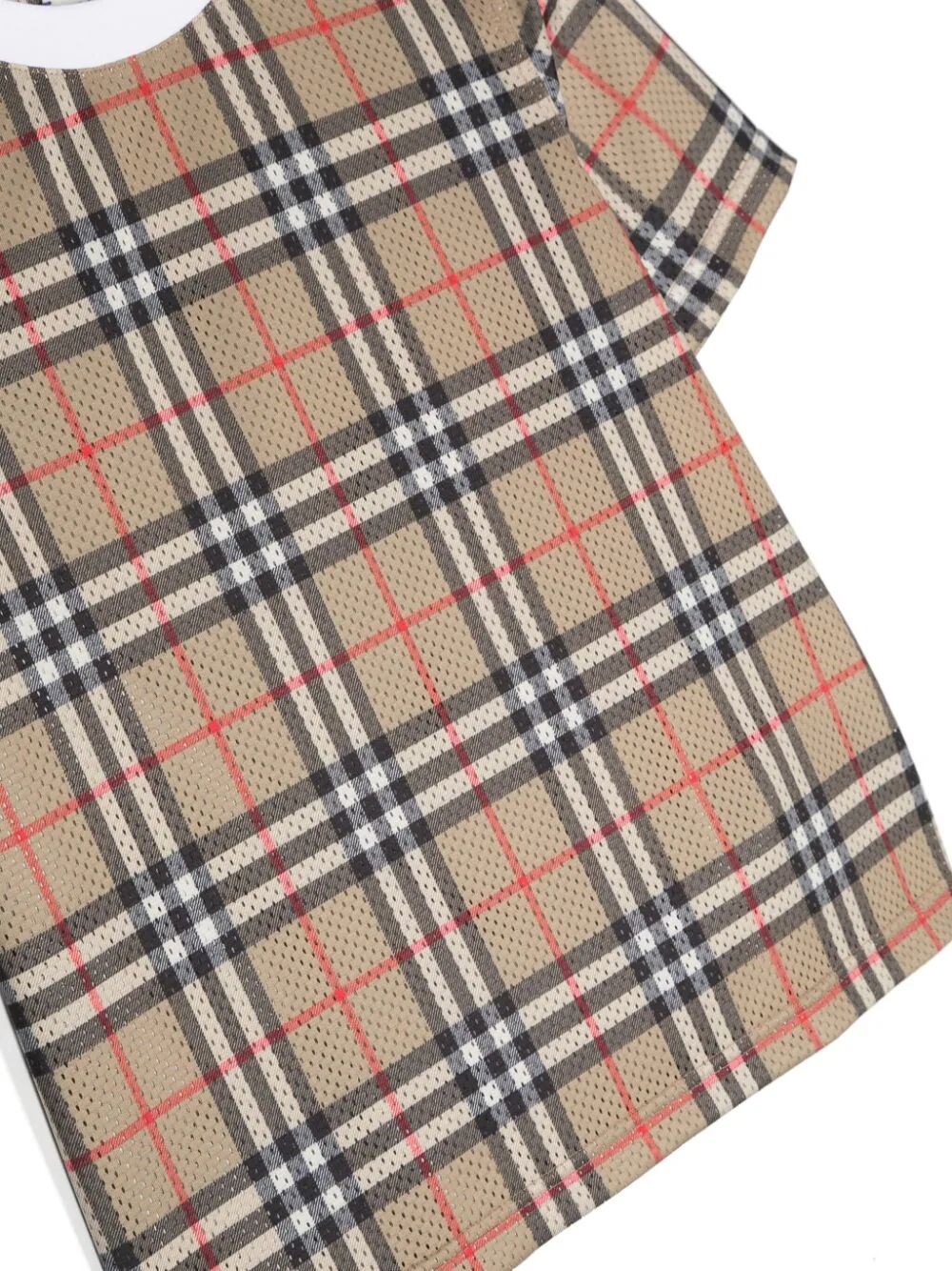 VINTAGE CHECK PERFORATED T-SHIRT