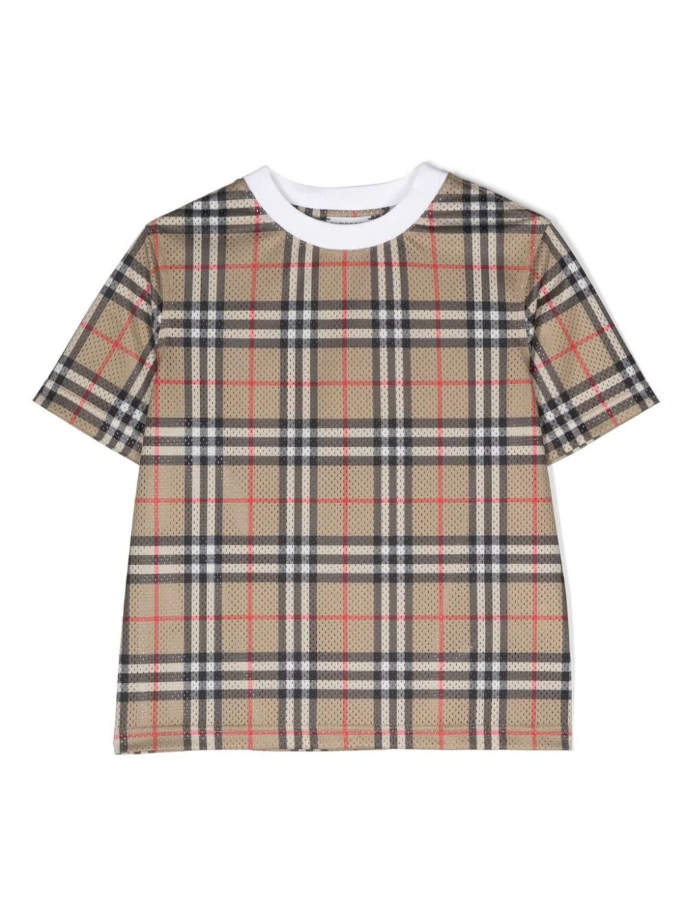 VINTAGE CHECK PERFORATED T-SHIRT