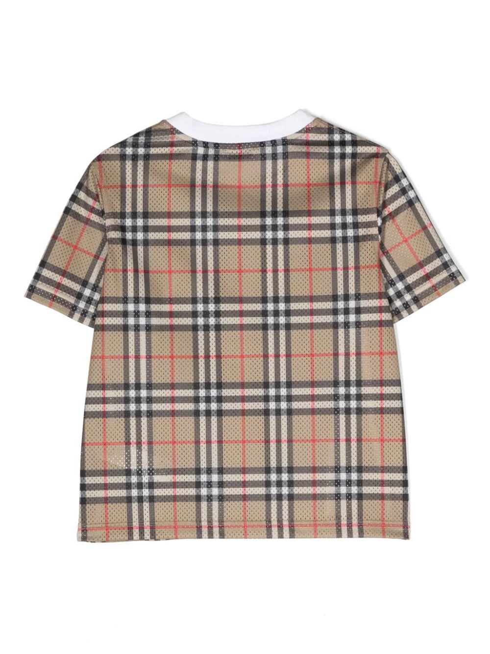 VINTAGE CHECK PERFORATED T-SHIRT