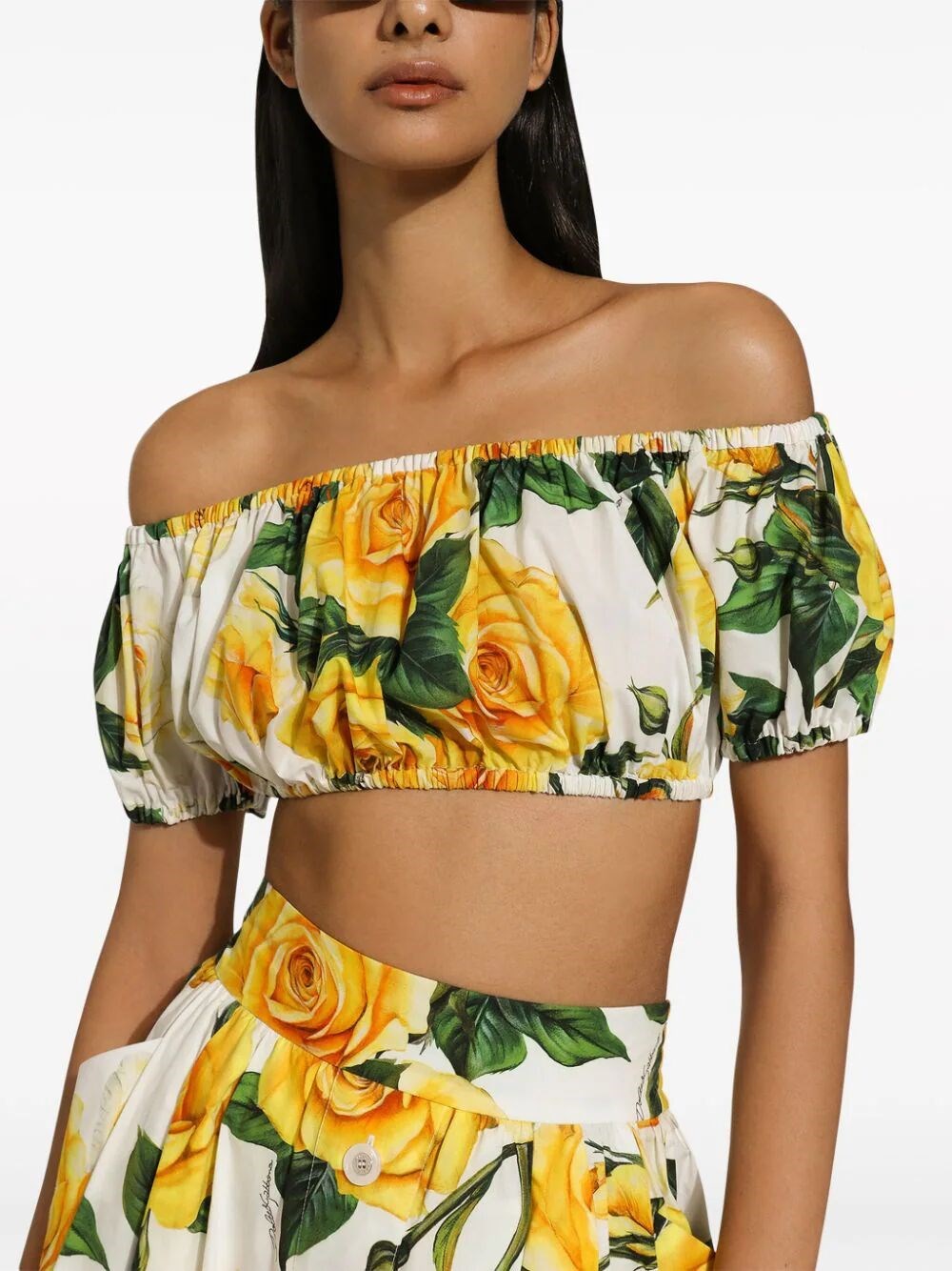 FLORAL-PRINT CROPPED TOP