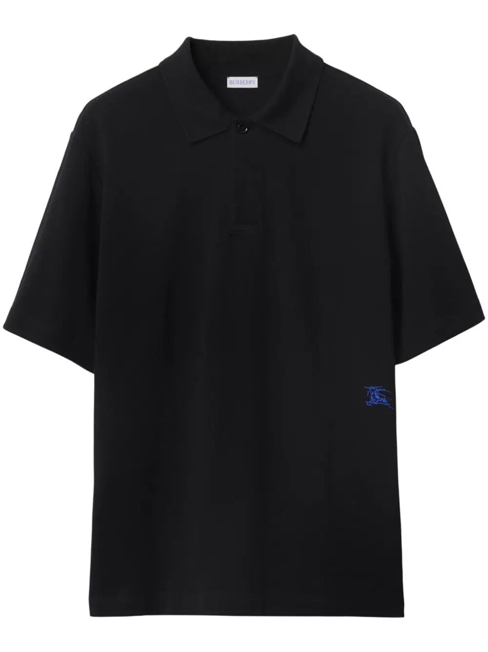 Burberry Regular Fit Shirt With Collar And Short Sleeves In Black