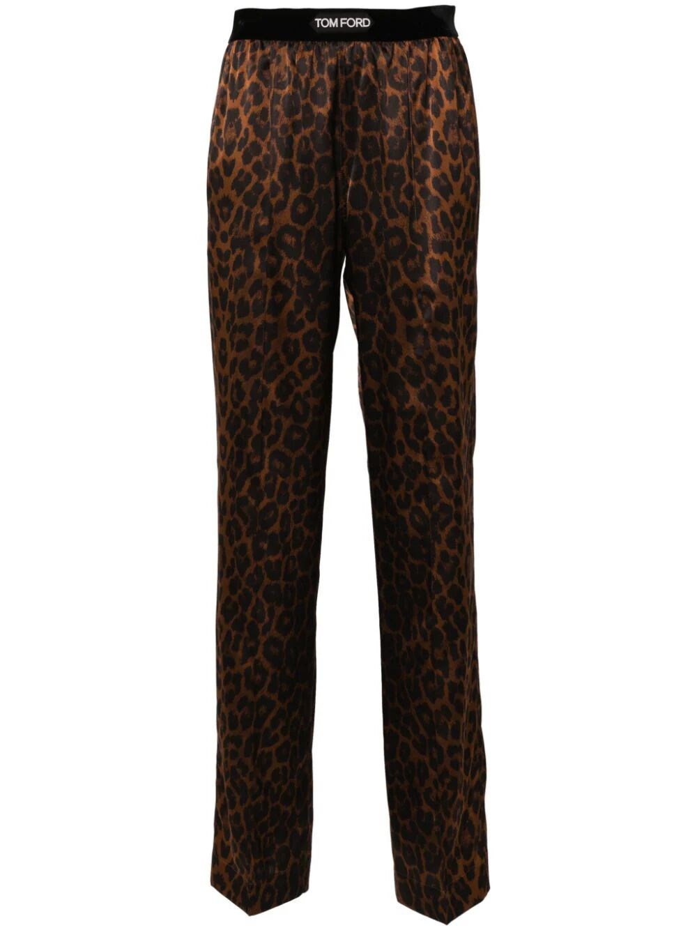 Shop Tom Ford Silk Pajama Pants In Brown