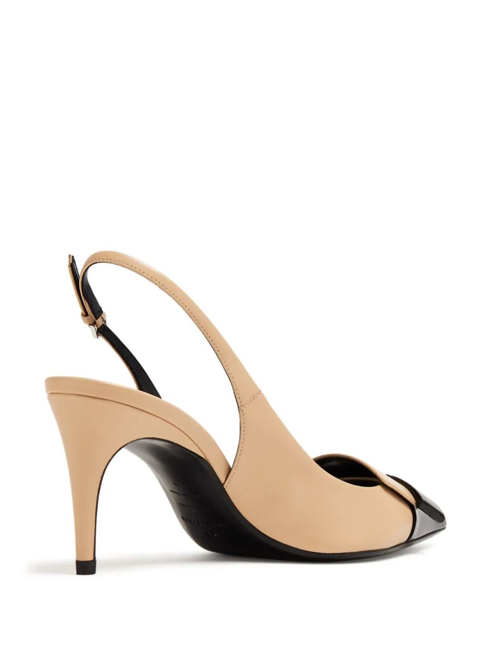 PATENT LEATHER TOE SLINGBACK