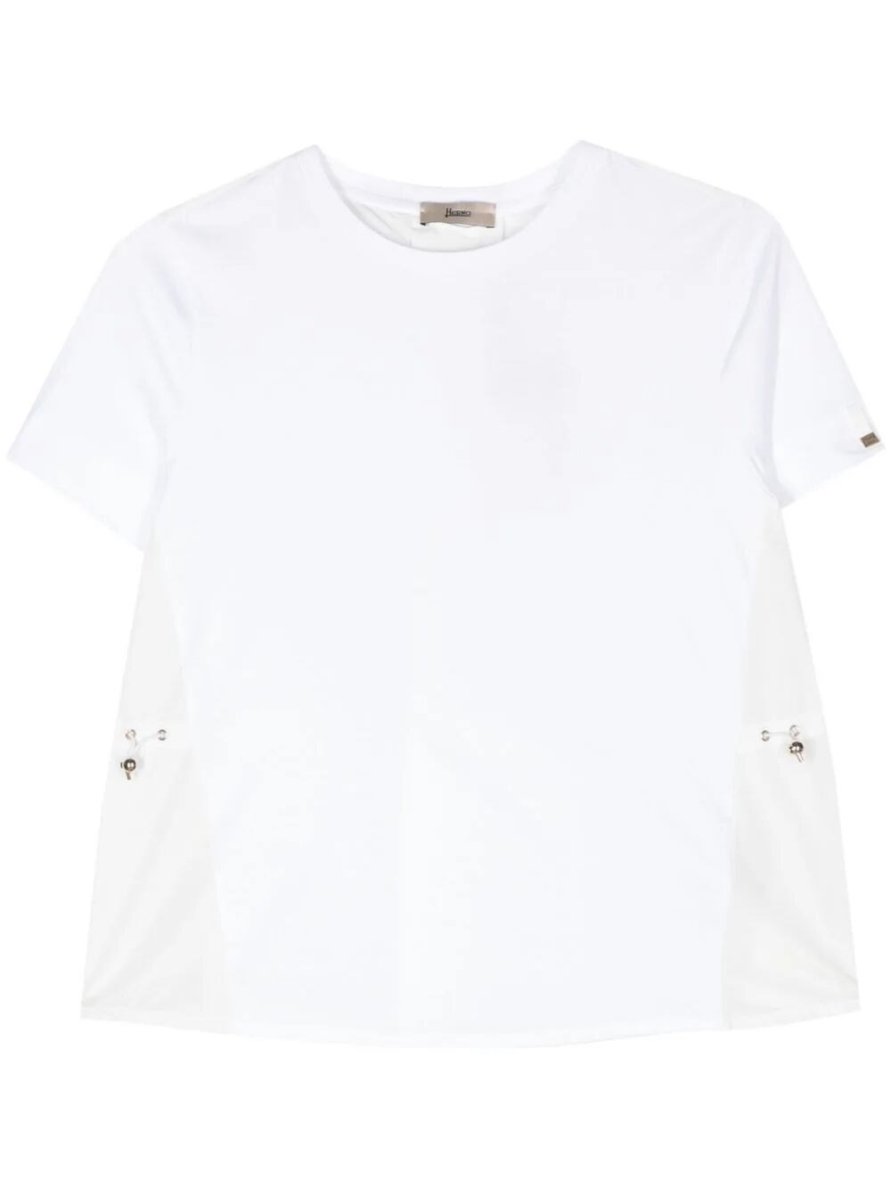 HERNO COTTON JERSEY AND NEW TECHNO TAFFETA T-SHIRT