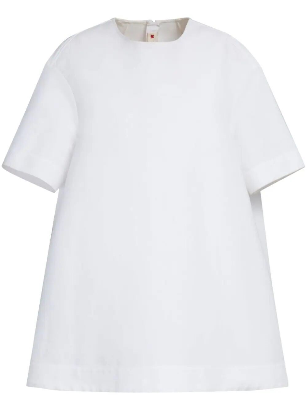 Shop Marni Cady Mini Cocoon Dress In White