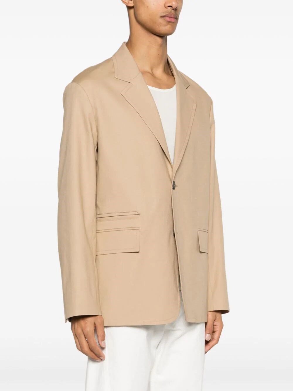SINGLE-BREASTED COTTON BLAZER
