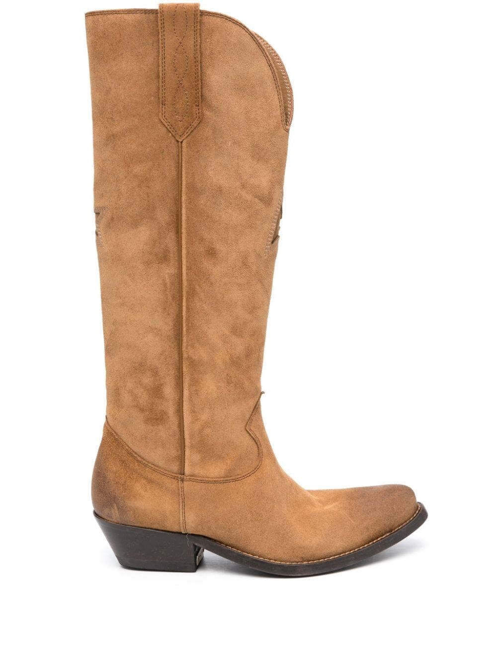 Shop Golden Goose Suede Western Boots In Brown