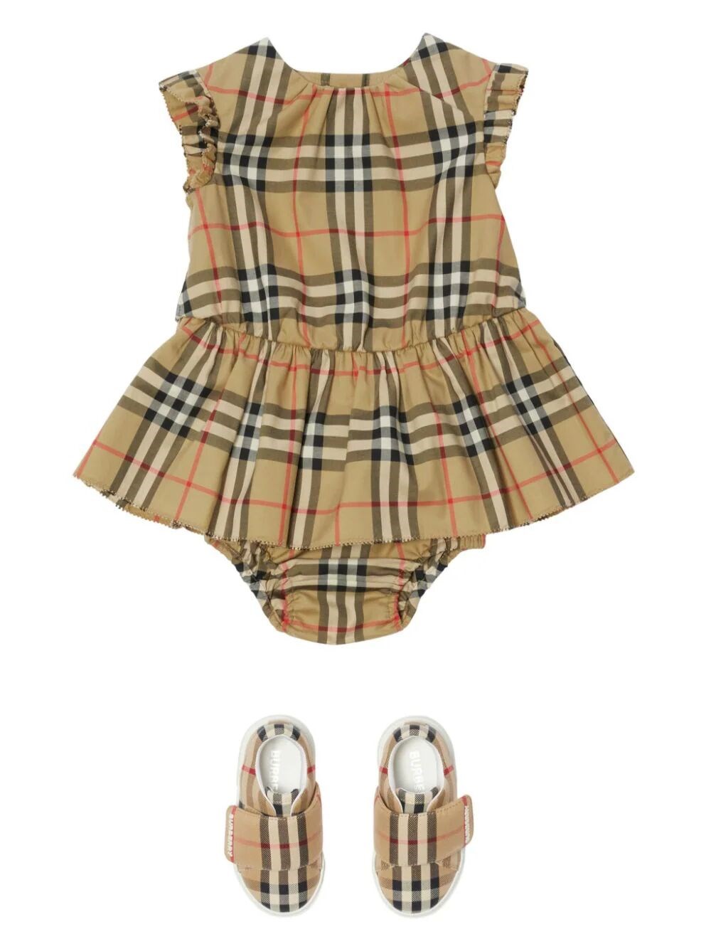 CHECK DRESS WITH BLOOMERS