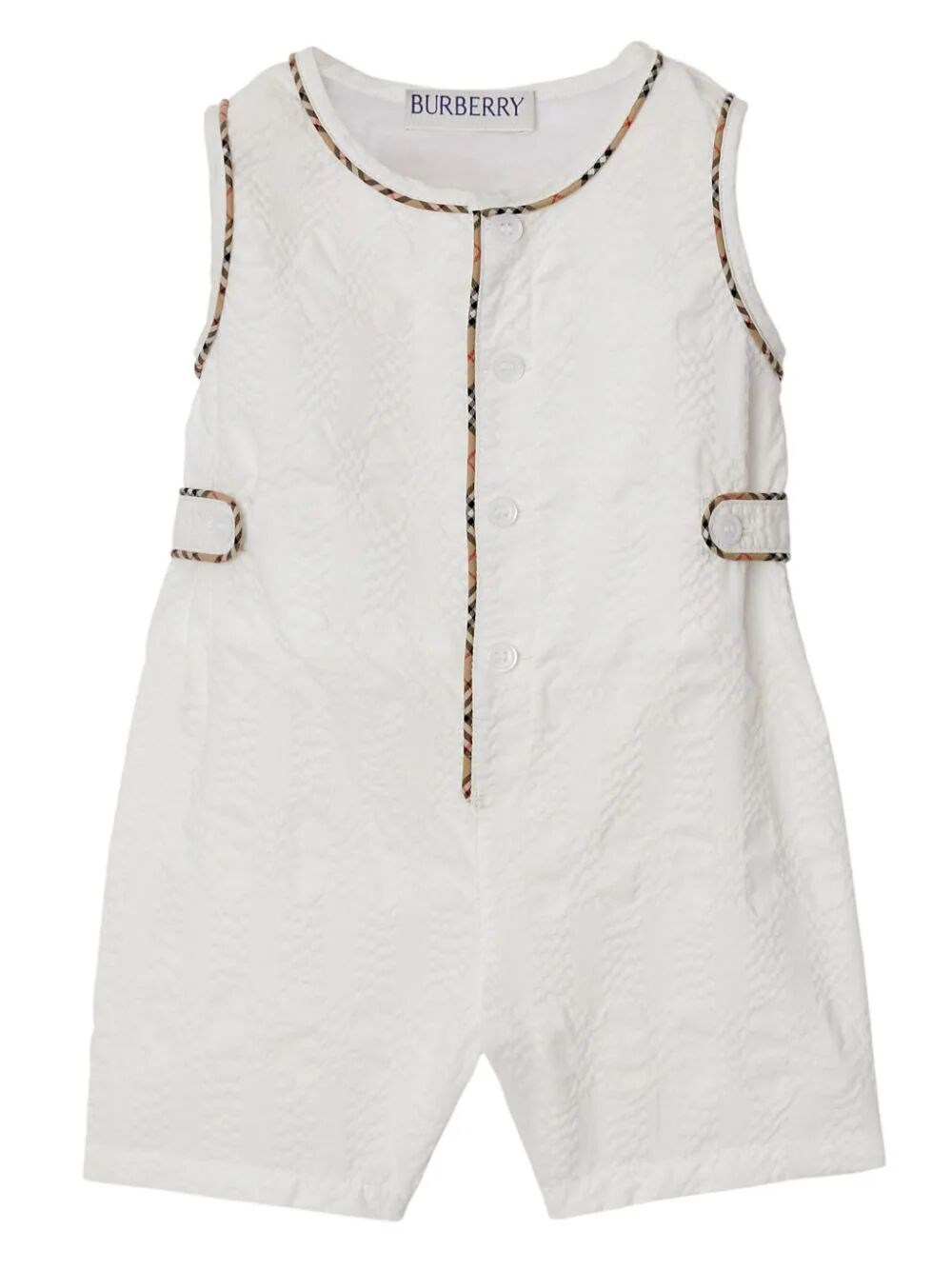 Shop Burberry Two-piece Baby Set In White