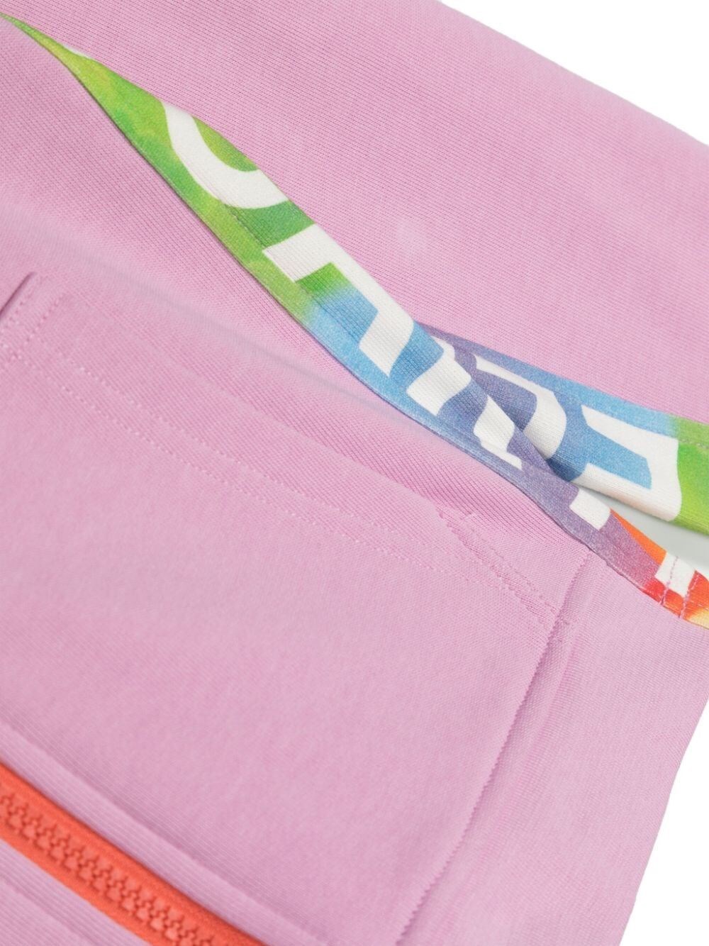 LOGO-PRINT ZIPPED HOODIE