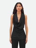 【BOTTEGA VENETA】 ウール ビスコース クレープ トップス BOTTEGA VENETA ウール ビスコース クレープ トップス