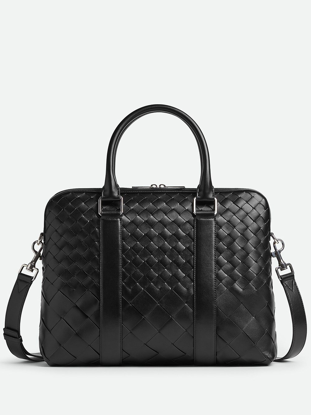 Intrecciato slim business bag