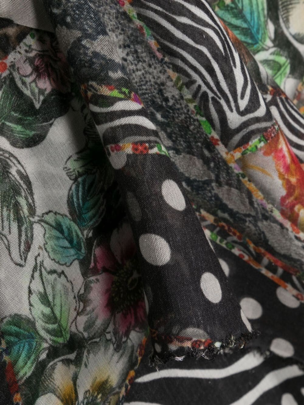 REMIX FRAYED-EDGE SCARF