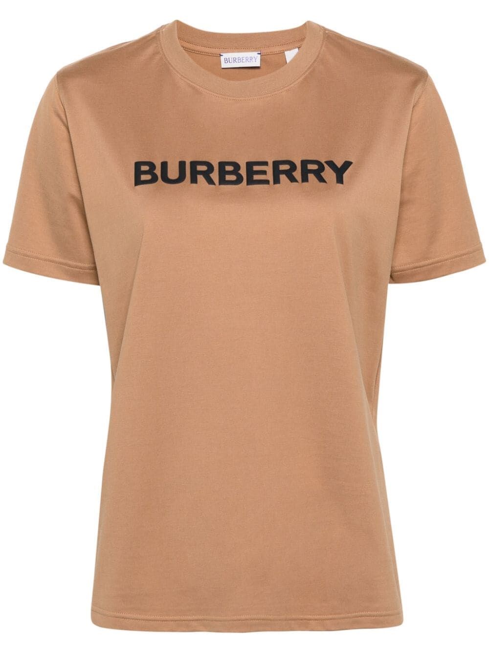 Shop Burberry Logo-print T-shirt In Brown