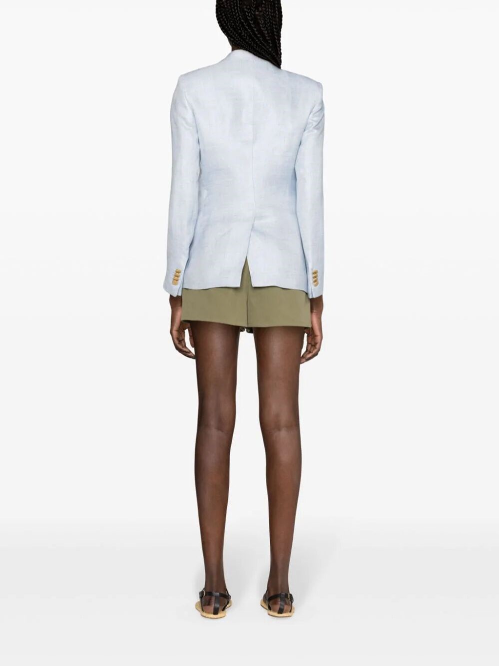 DOUBLE-BREASTED LINEN BLAZER