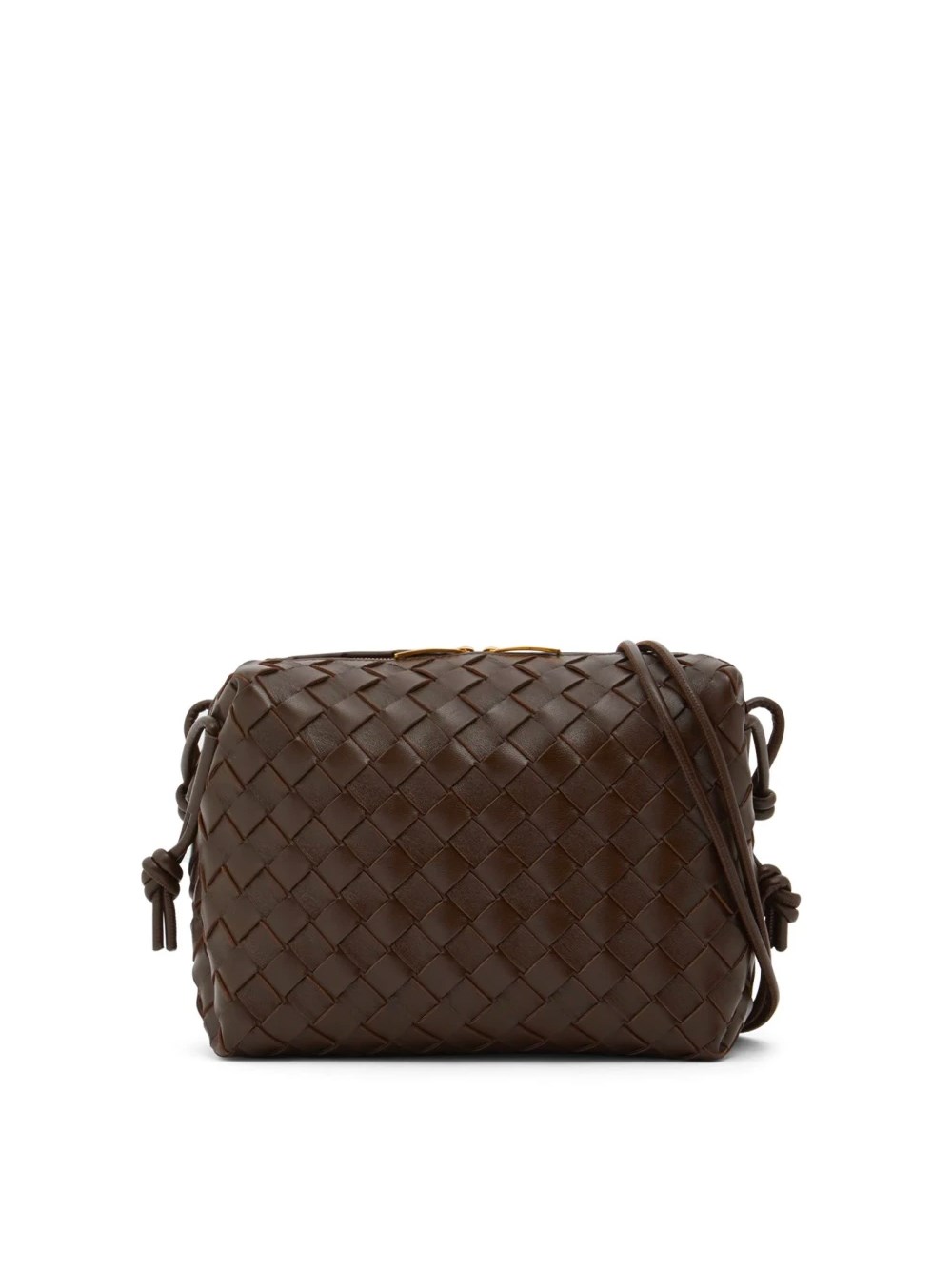 Shop Bottega Veneta Loop Camera Bag Piccola In Brown