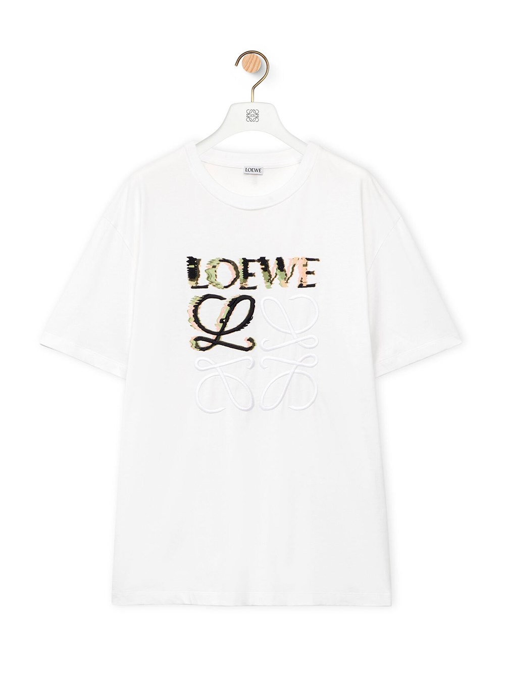 Loewe Glitch Anagram T-shirt In White
