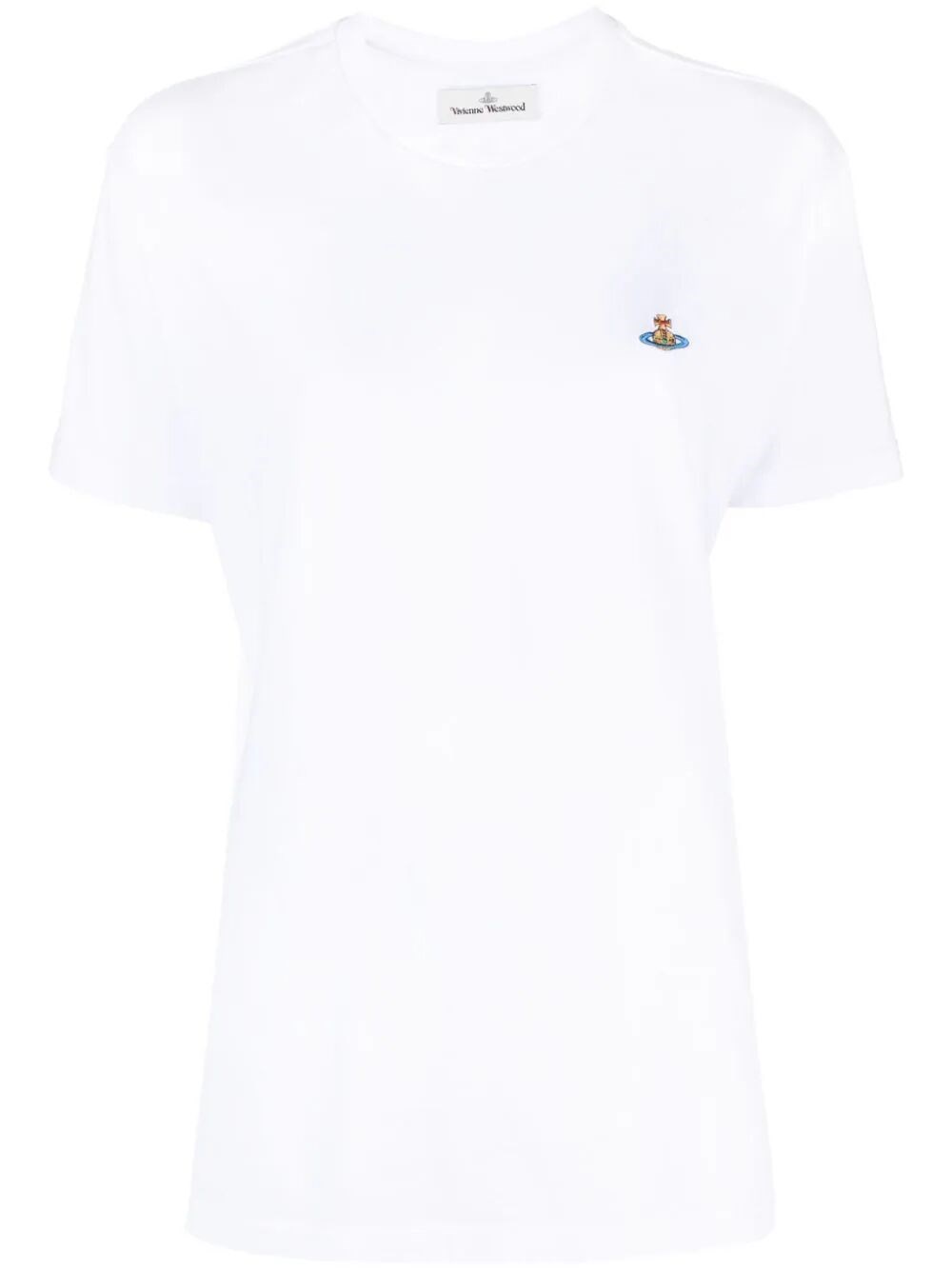 Shop Vivienne Westwood Multicolor Orb T-shirt In White