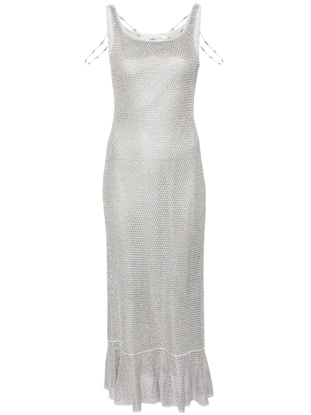 BEAD-DETAILING LUREX MAXI DRESS