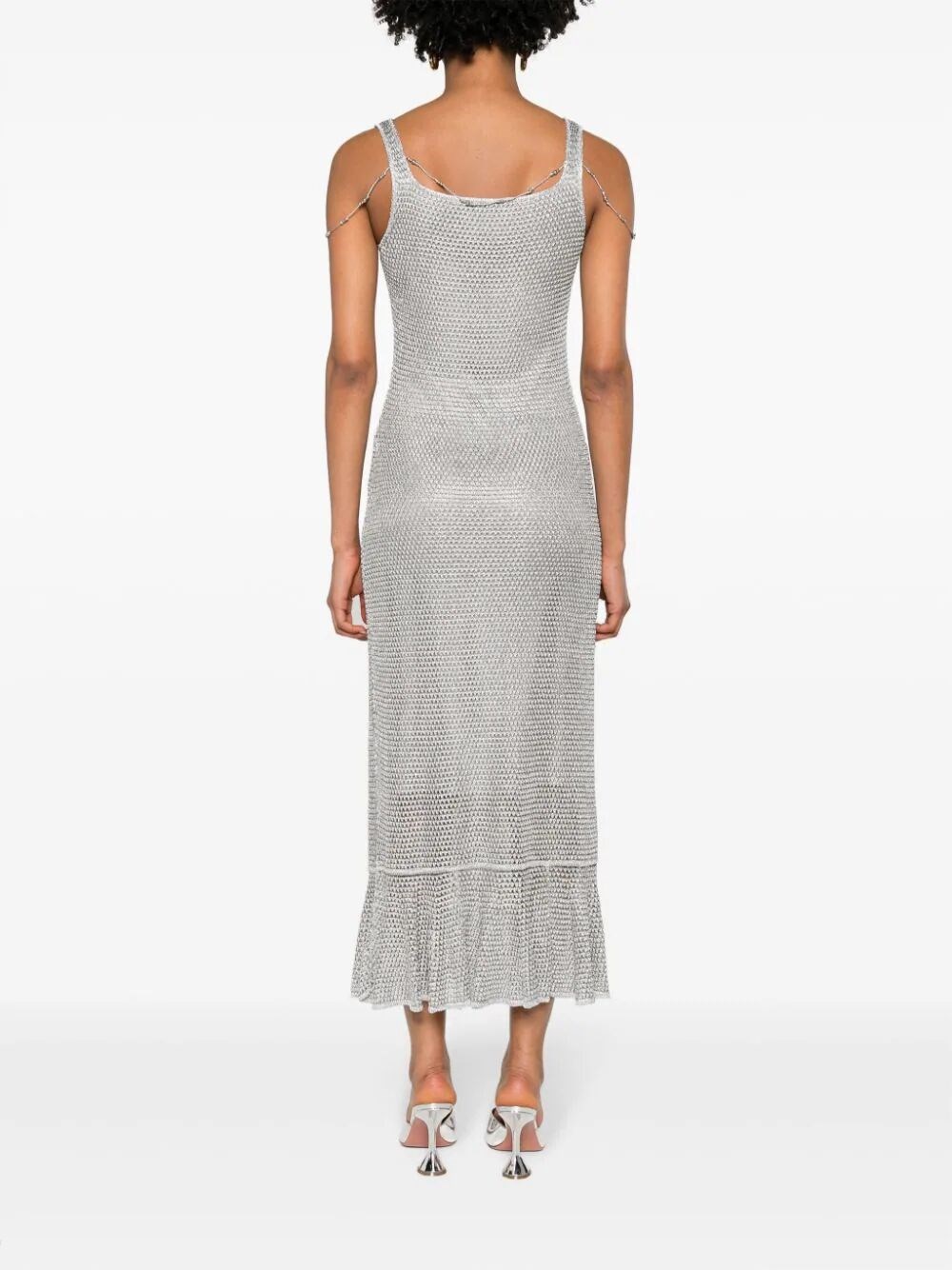 BEAD-DETAILING LUREX MAXI DRESS