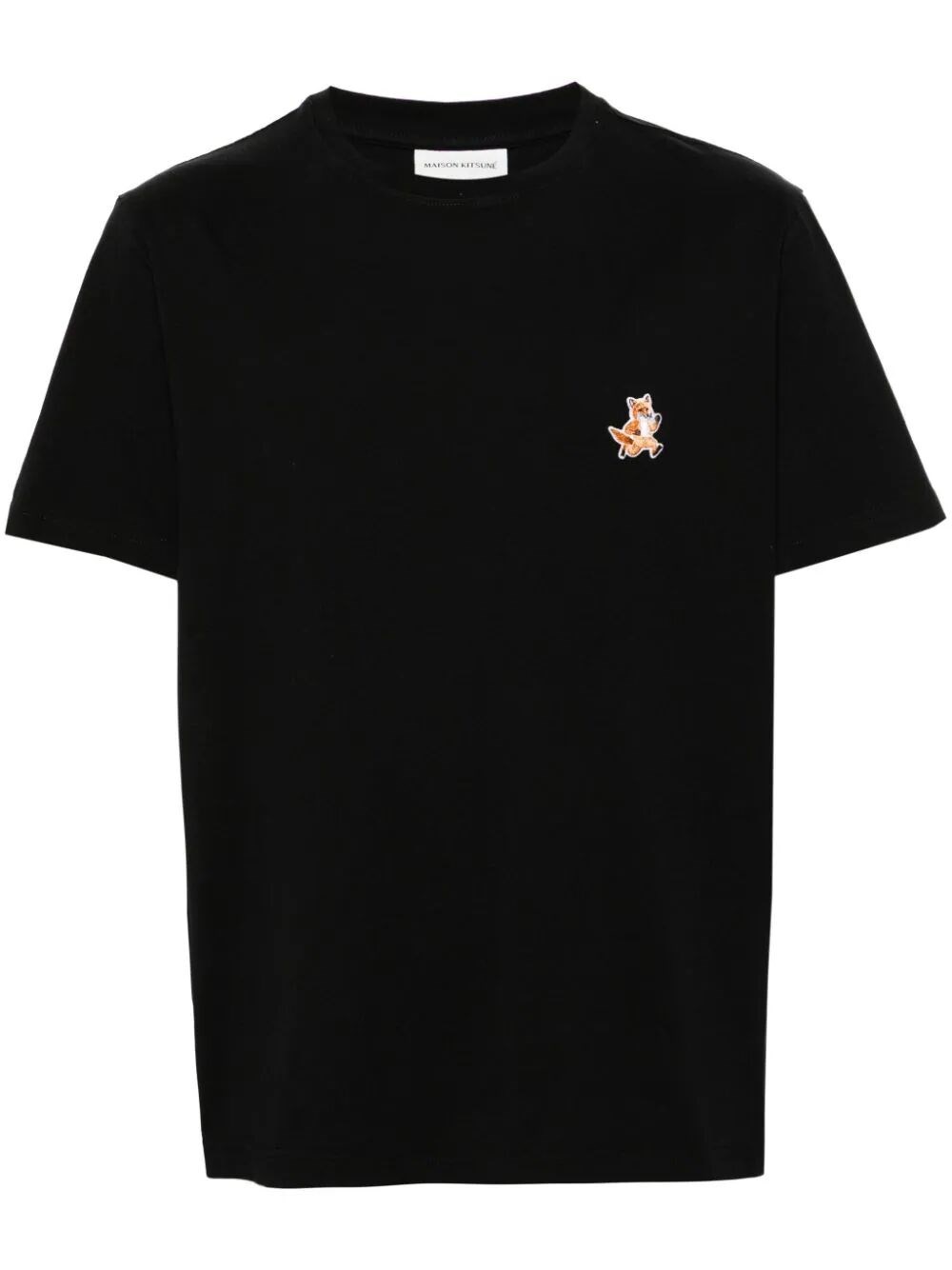 Shop Maison Kitsuné T-shirt Logo Volpe In Black