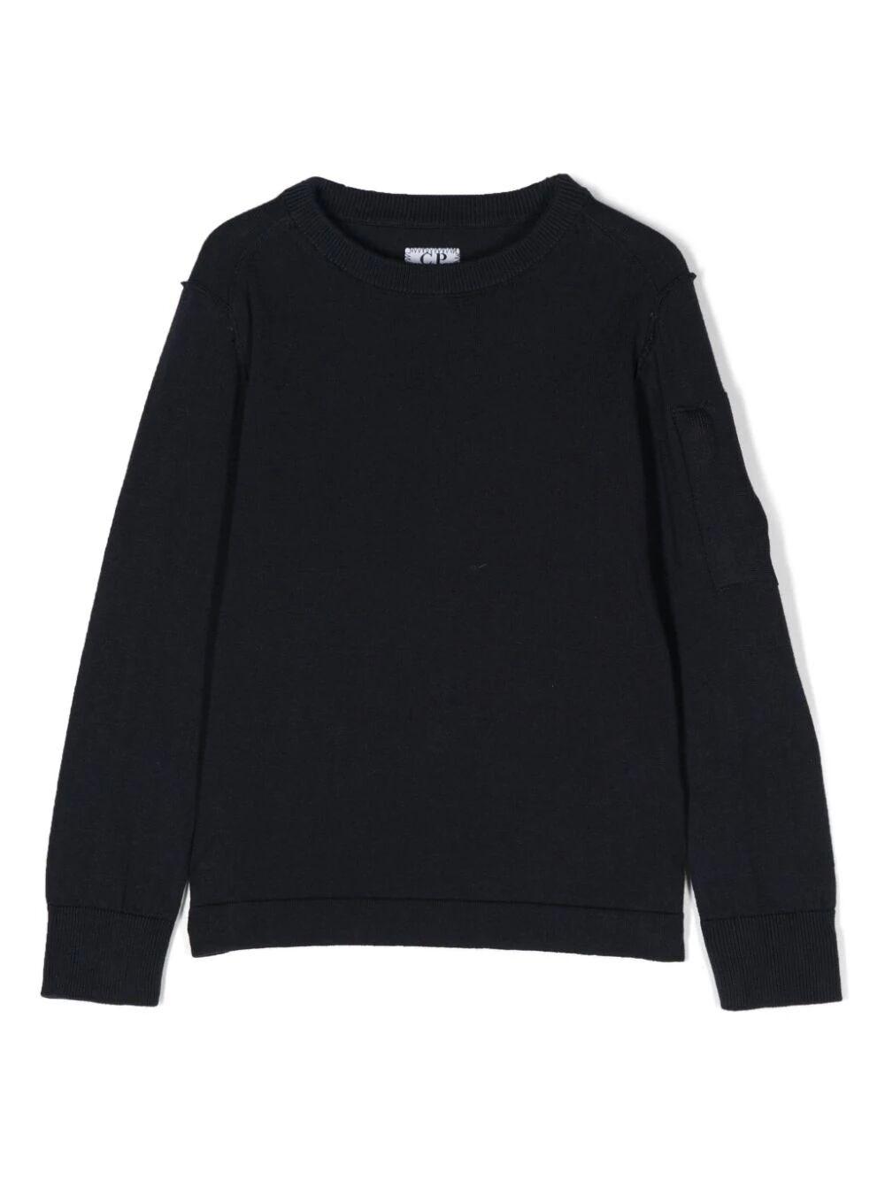 Shop C.p. Company Crew Neck Sweater In Black