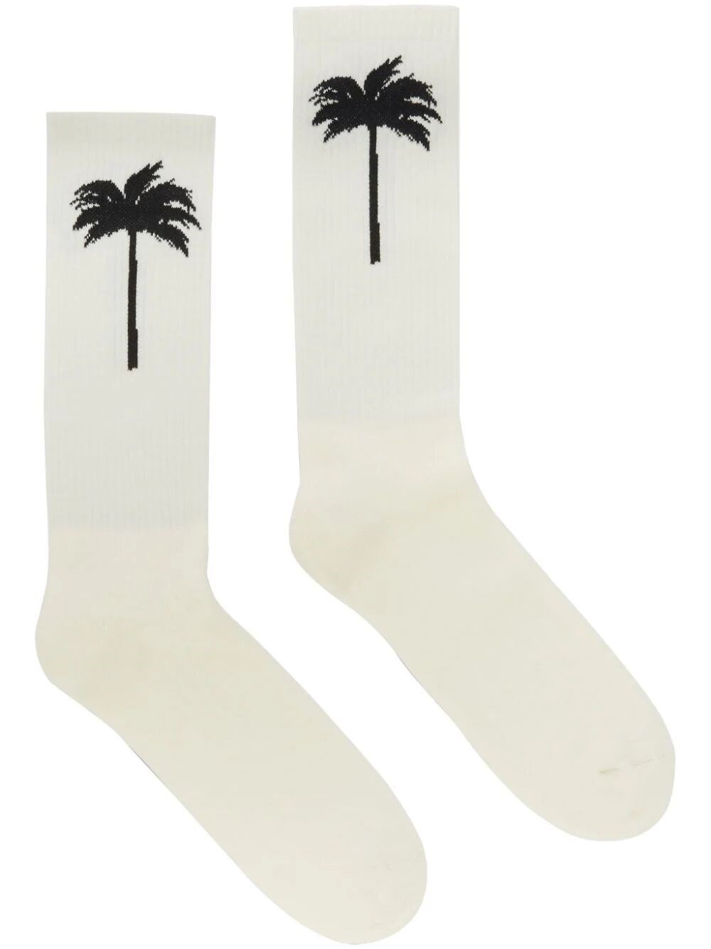 Palm Angels The Palm Ribbed Socks In White