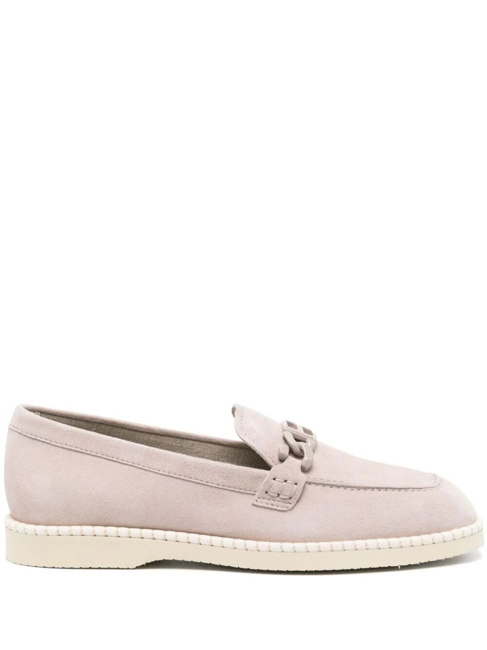 Hogan Olympia-z Suede Loafers In Nude & Neutrals