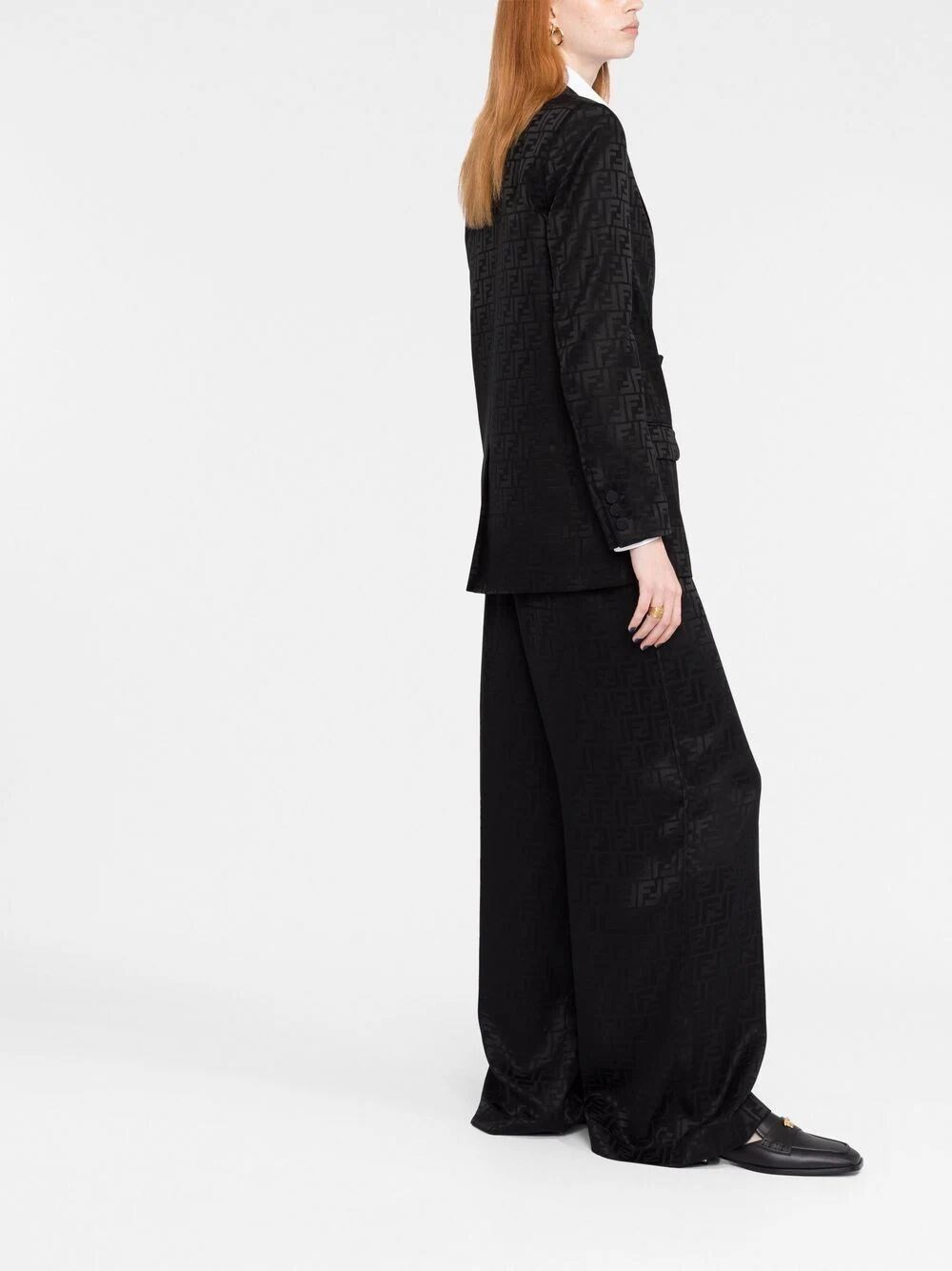 FF MOTIF SILK TROUSERS