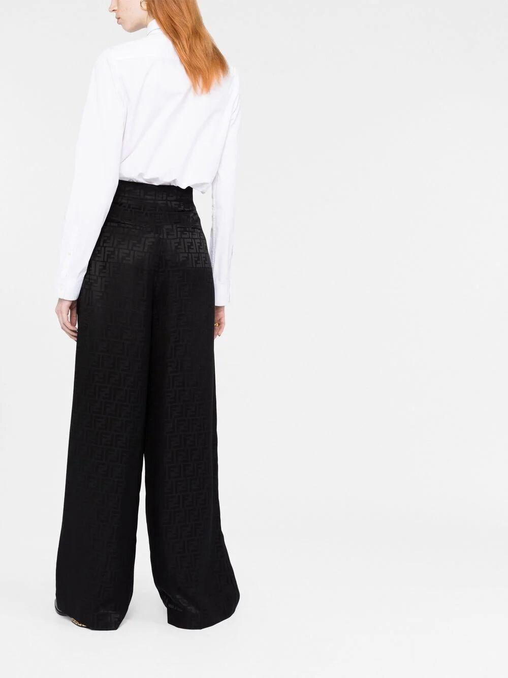 FF MOTIF SILK TROUSERS