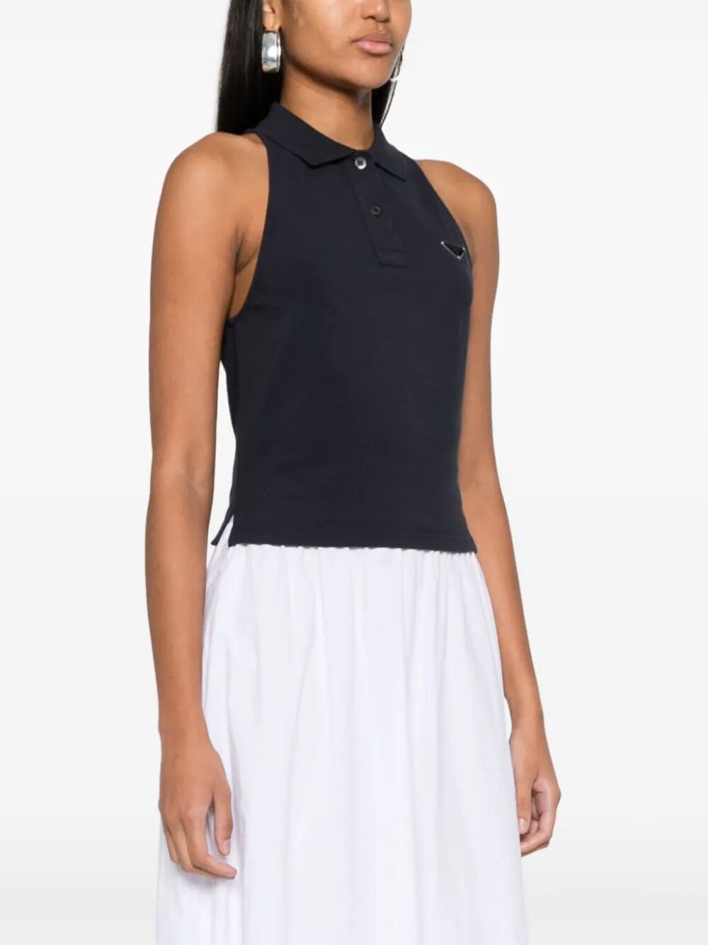 SLEEVELESS POLO TOP