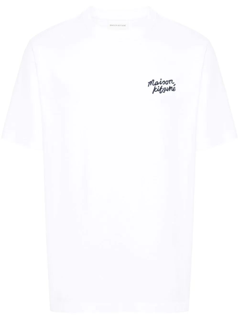Shop Maison Kitsuné Handwriting-logo T-shirt In White