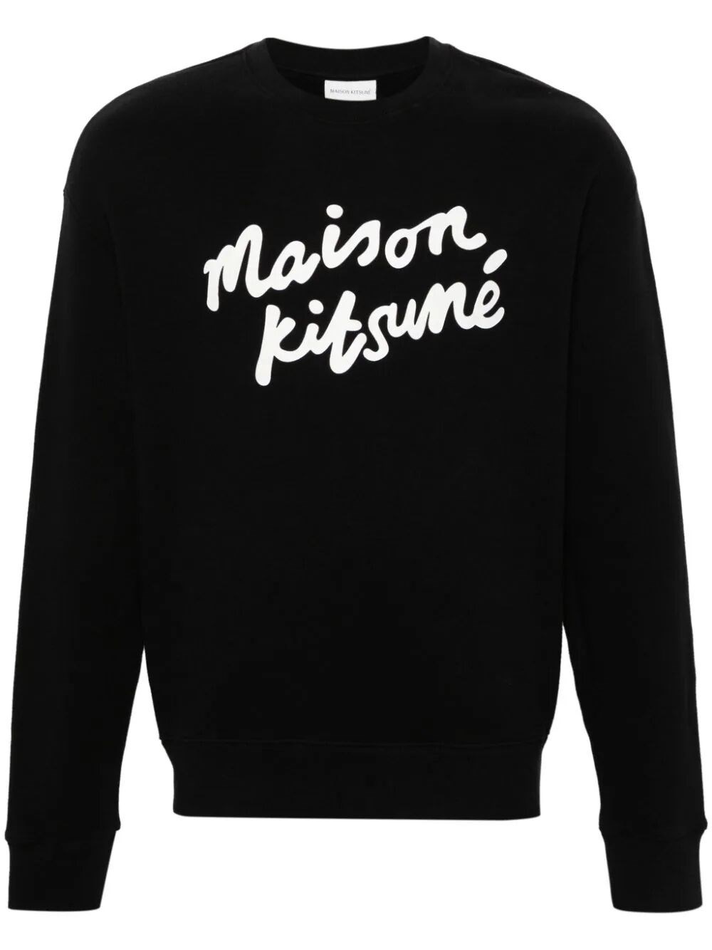 Shop Maison Kitsuné Handwriting Comfort Sweatshirt In Black