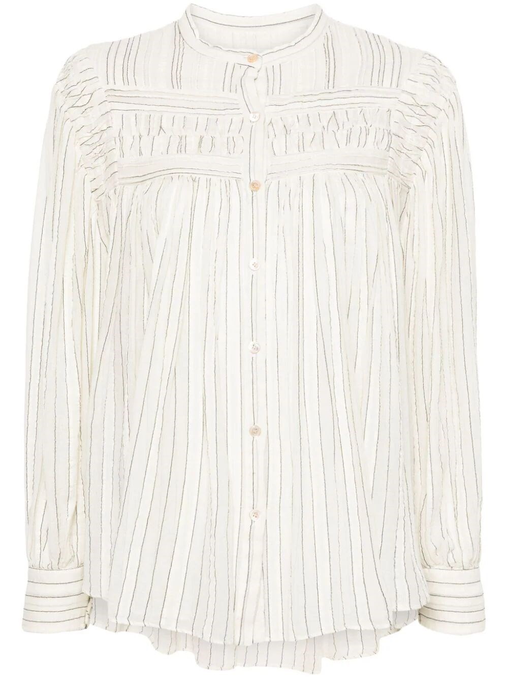 PLALIA STRIPED VOILE BLOUSE