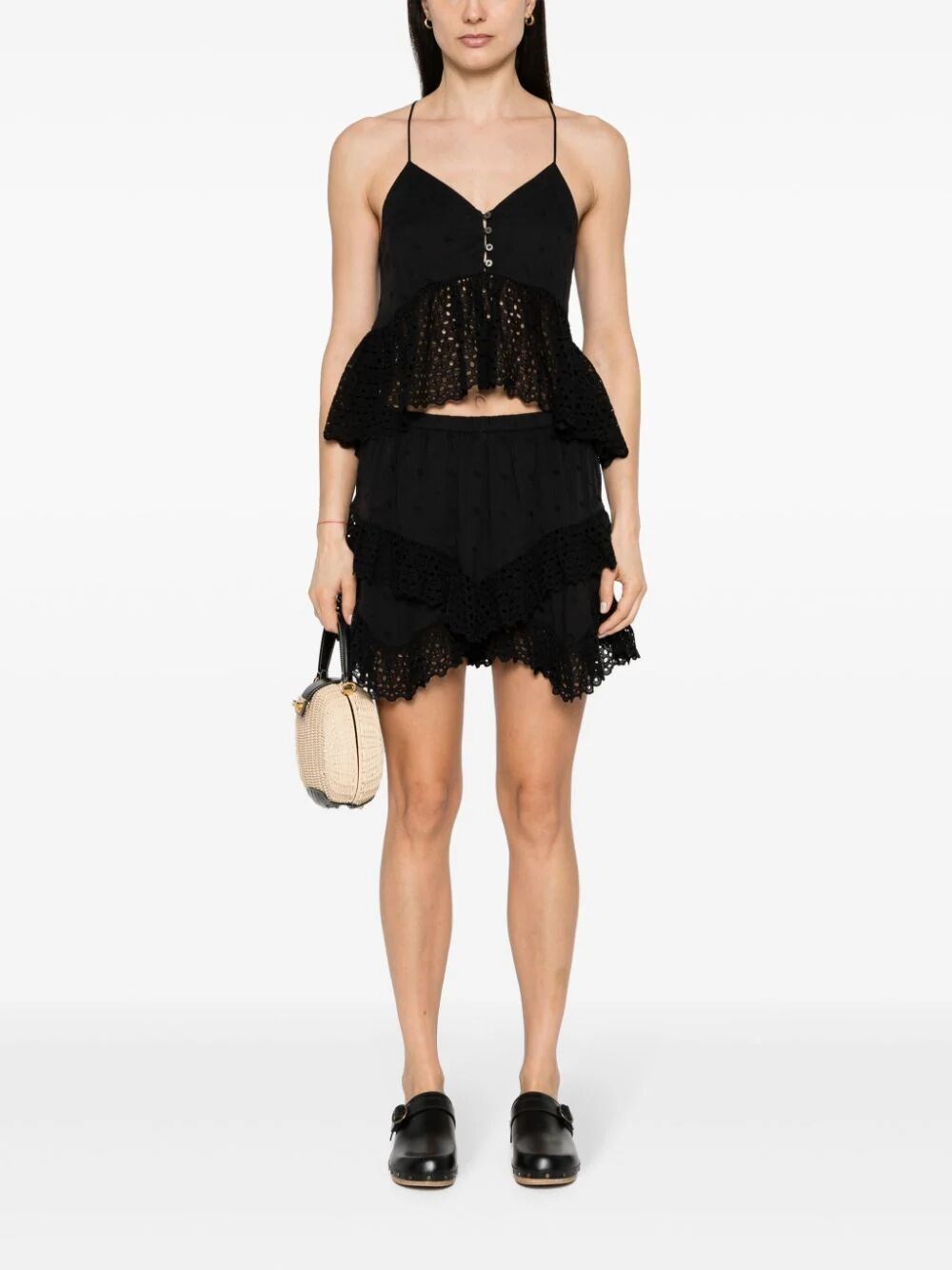 SUKIRA BRODERIE-ANGLAISE SHORTS