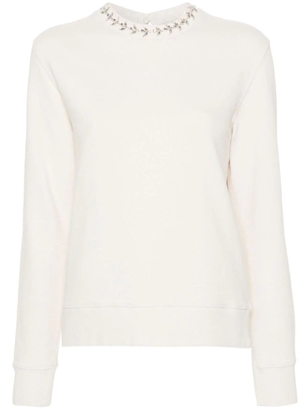 Shop Golden Goose Crystal-embellished Sweatshirt In White