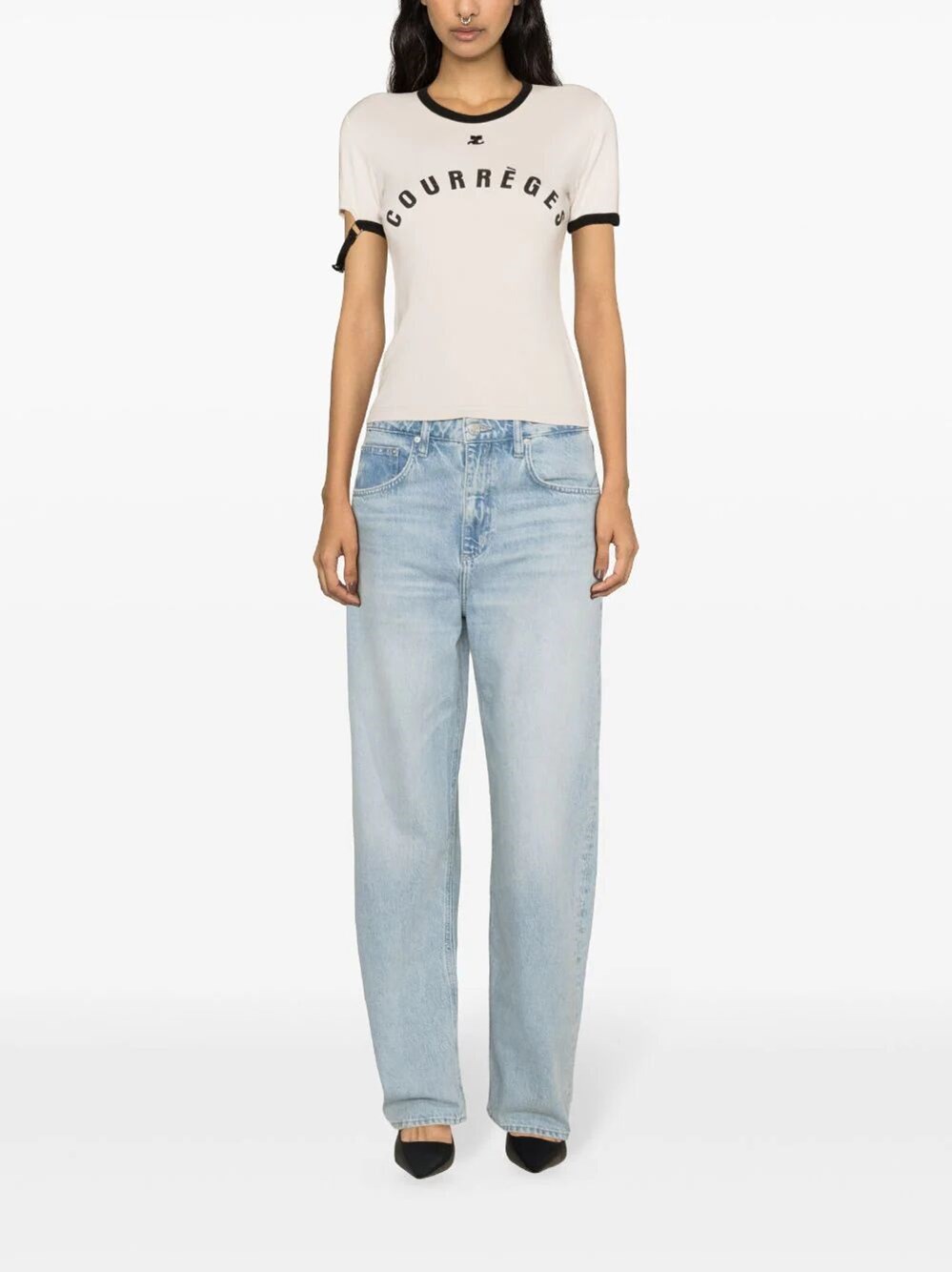 BUCKLE-DETAIL T-SHIRT